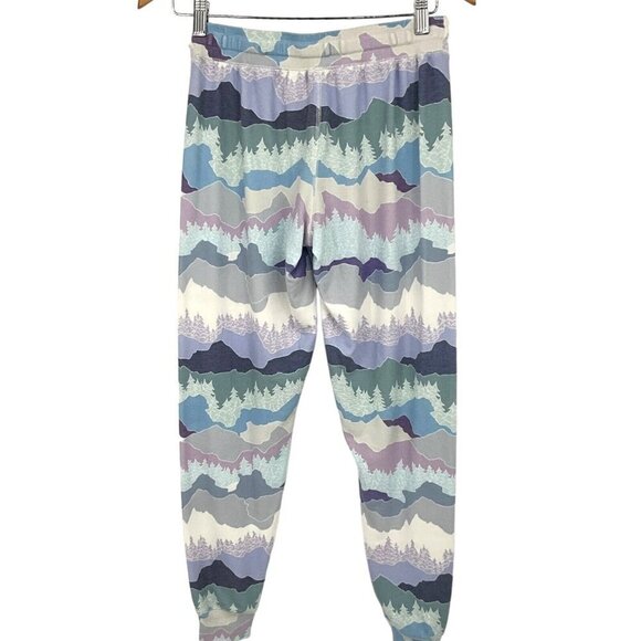 Aspen Dream Size XS Cozy Pajama Bottoms Rocky Mountain Blue Multicolor PJs Sleep - Picture 6 of 8